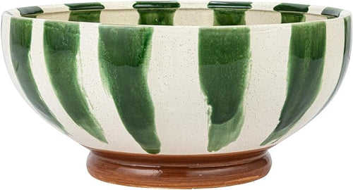 Green Stripe Ceramic Bowl